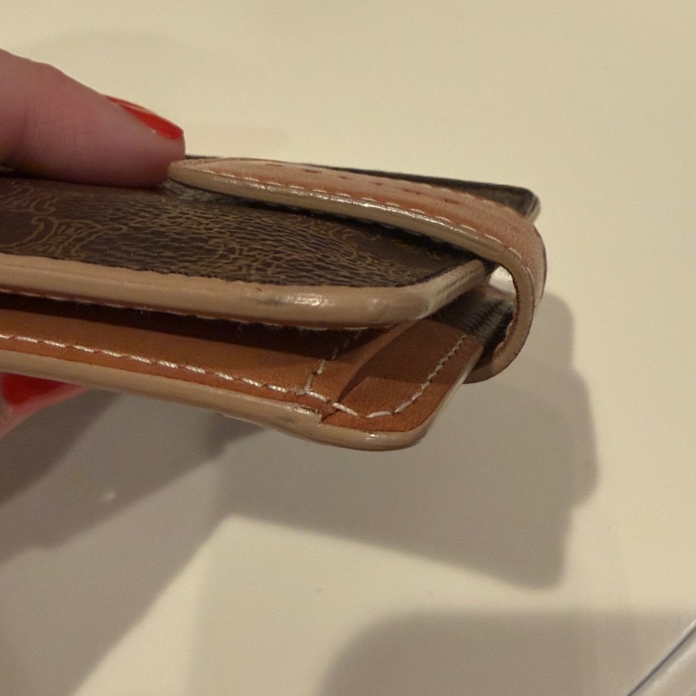 Very good Celine Triomphe Macadam Vintage Canvas Leather Wallet Bifold Compact - Picture 12 of 12